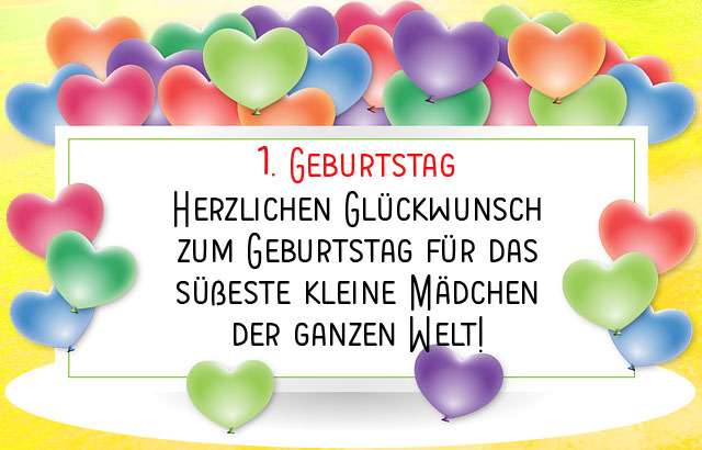 Grusse Und Wunsche Zum 1 Geburtstag