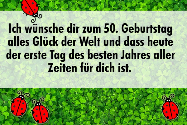 Viel Glück zum 50. Geburtstag