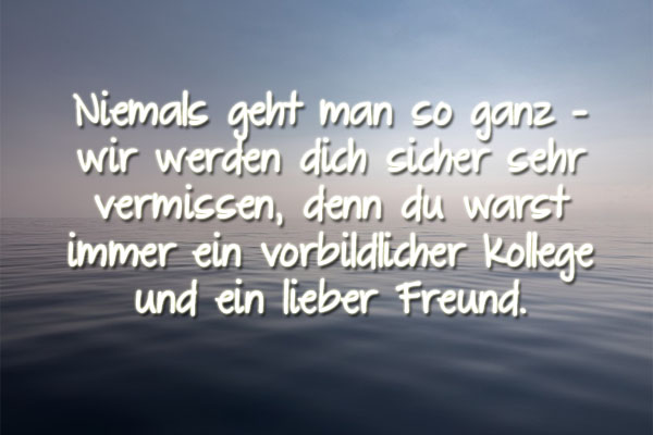 Nachdenklicher Spruch zum Abschied