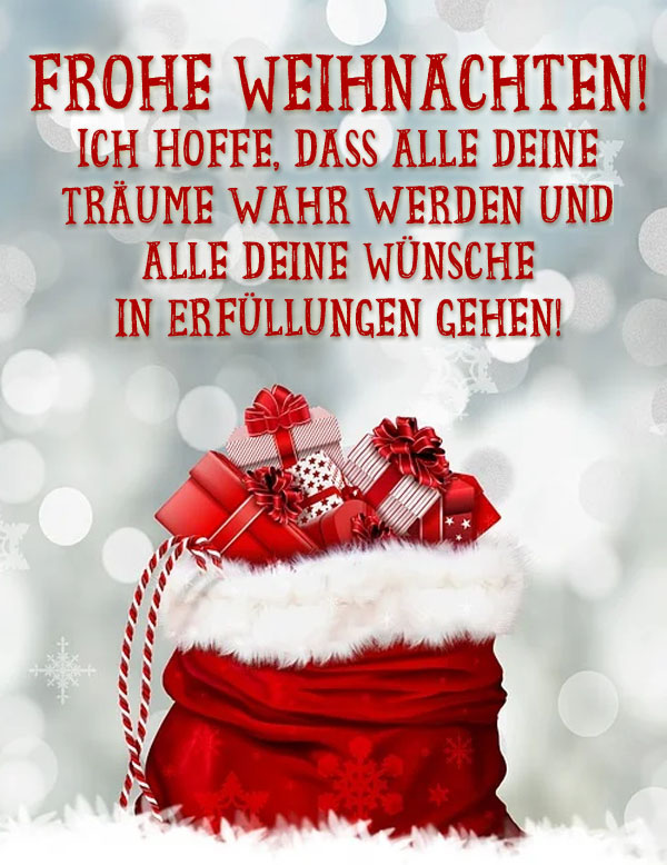 Frohe Weihnachten mit vielen Geschenken